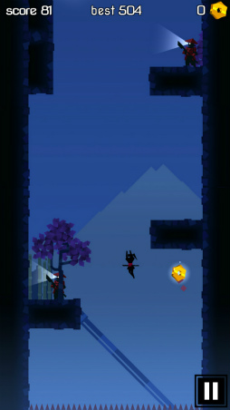 画像ギャラリー No.005のサムネイル画像 / 危険に満ちた塔を跳べ! スマホ向け忍者アクション「Ninja Tobu」を紹介する「(ほぼ)日刊スマホゲーム通信」第1726回