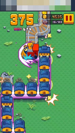 画像ギャラリー No.004のサムネイル画像 / 線路は続くよどこまでも。スマホ向けアクション「Infinite Train」を紹介する「(ほぼ)日刊スマホゲーム通信」第1731回