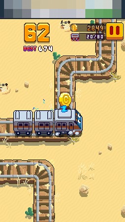 画像ギャラリー No.005のサムネイル画像 / 線路は続くよどこまでも。スマホ向けアクション「Infinite Train」を紹介する「(ほぼ)日刊スマホゲーム通信」第1731回