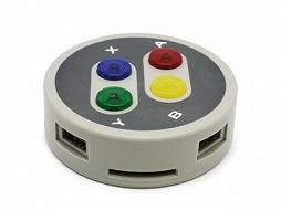 画像ギャラリー No.002のサムネイル画像 / スーファミ用ゲームパッドのボタン部を模した3ポートUSBハブとHDMIセレクター,小型ポーチが発売