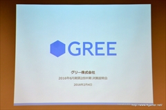 画像ギャラリー No.001のサムネイル画像 / グリー,2016年6月期第2四半期の決算説明会を開催。ゲーム関連事業では他社タイトルの運営業務を受託する特化型の子会社ファンプレックスを設立