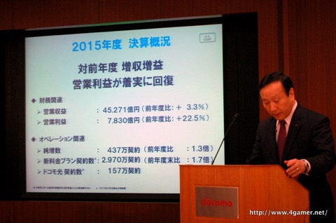 画像ギャラリー No.006のサムネイル画像 / NTTドコモが2016年3月期決算説明会を開催。増収増益で競争力の回復を強調するとともに,2017年度の中期目標を1年前倒しに