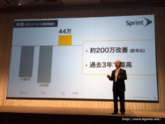 画像ギャラリー No.015のサムネイル画像 / ソフトバンクグループの2016年3月期決算説明会をレポート。孫 正義氏が9年振りに通期黒字反転した米SprintのV字回復を宣言