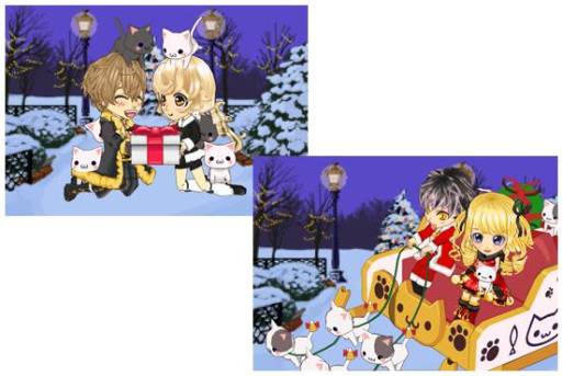 画像ギャラリー No.002のサムネイル画像 / Mobage,アバターを利用したイベント「ニャンタクロースのプレゼント合戦」が開催中