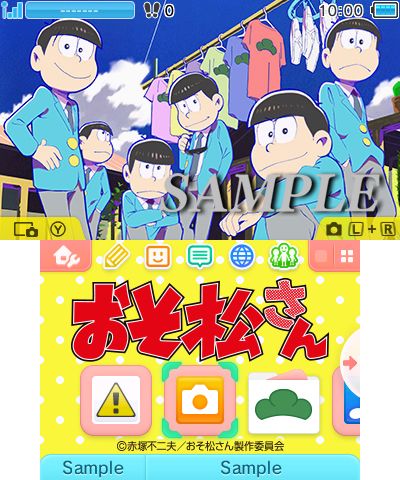 画像ギャラリー No.001のサムネイル画像 / 3DSにあの6つ子が登場。TVアニメ「おそ松さん」のニンテンドー3DS用テーマが配信
