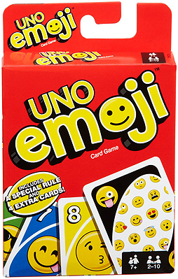 画像ギャラリー No.003のサムネイル画像 / あの「UNO」と“emoji”(絵文字)がコラボ。各カードに絵文字を描き,限定ルールも追加した「ウノ えもじ」が2月下旬に発売へ