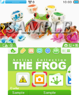 画像ギャラリー No.001のサムネイル画像 / 魚眼レンズで撮ったカエルたちの3DS用テーマ「THE FROG」が配信