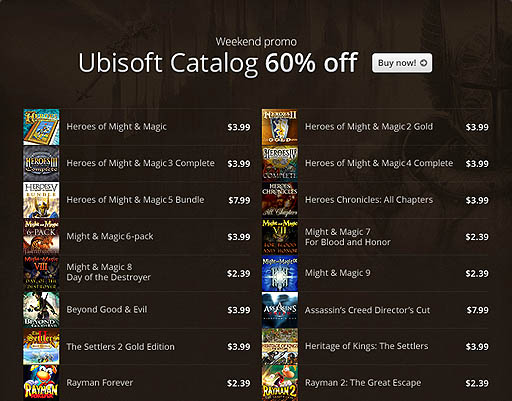 ꡼ No.001Υͥ / Might  MagicסFar CryסAssasin Creedפʤɤʤɡ䥵GOG.comǡUbisoft EntertainmentΥȥ¿