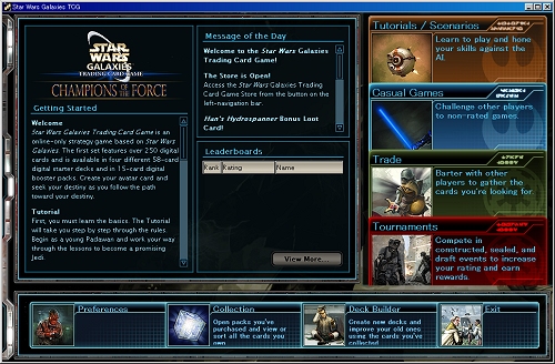 画像集#001のサムネイル/SWGのトレーディングカードゲーム,「Champions of the Force」のサービスがスタート