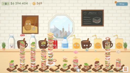 画像ギャラリー No.005のサムネイル画像 / 落ちてくる具材を積み重ねてサンドイッチを作る放置系クリッカー「Sandwich +1」，体験版をSteamで配信開始