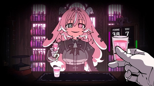 画像ギャラリー No.002のサムネイル画像 / ロシアンルーレット飲酒サバイバル「PUKEY GODDESS SHOT TRICK」，体験版の一般公開を中止。AIによる模倣作品の登場などを懸念して
