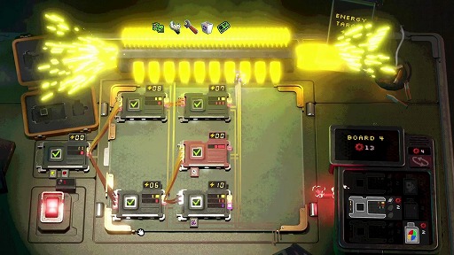 画像ギャラリー No.002のサムネイル画像 / 大企業の秘密を暴くため，複雑な電気回路に挑戦。パズルテイストのPC向けローグライク「Retroneer」，2027年にSteamで発売