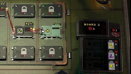 画像ギャラリー No.003のサムネイル画像 / 大企業の秘密を暴くため，複雑な電気回路に挑戦。パズルテイストのPC向けローグライク「Retroneer」，2027年にSteamで発売