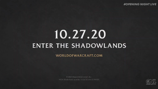 world Of warcraft Shadowlands の発売日が10月27日に決定 ストーリーやインゲームシーンが確認できるトレイラーも公開
