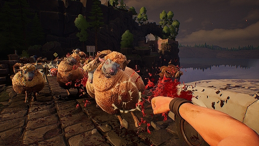 画像ギャラリー No.002のサムネイル画像 / ソロもしくは最大4人で楽しむサバイバルアクション「Flock Off!」がアナウンス。ゾンビ化したヒツジの大群に立ち向かえ!