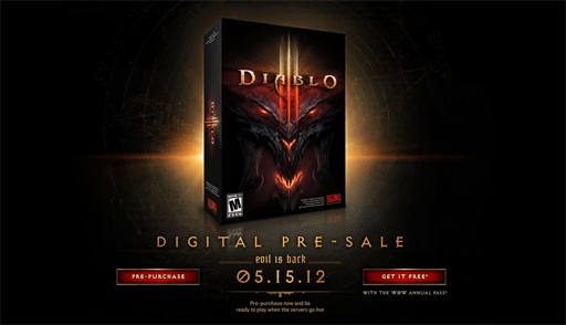 画像集#001のサムネイル/「Diablo III」，2012年5月15日にローンチ決定！　Battle.netでは，先行ダウンロード販売も開始