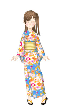 画像ギャラリー No.005のサムネイル画像 / 「ハンゲーム」TBS「女神サーチ」とコラボ。出演者が浴衣をデザイン