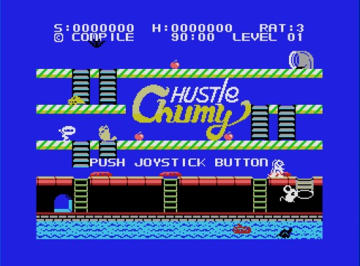 画像ギャラリー No.001のサムネイル画像 / プロジェクトEGG,アクションゲーム「ハッスルチューミー」SG-1000版を配信