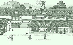 画像ギャラリー No.004のサムネイル画像 / 「時代劇 大江戸あっぷるそーす(PC-9801版)」,プロジェクトEGGで本日配信。時代劇を眺めながら各所をクリックして反応を楽しむミニゲーム