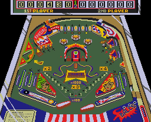 画像ギャラリー No.002のサムネイル画像 / スピーディかつ純粋なピンボールの醍醐味を存分に味わえる。「ファイアボール（MSX2版）」，プロジェクトEGGで本日配信