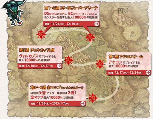 画像集#002のサムネイル/「ミュー 奇蹟の大地」Delicious World Tour第5,6週は全マップの獲得経験値が最大“10,000%”に