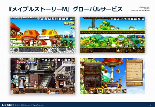画像ギャラリー No.007のサムネイル画像 / ネクソンが2018年第2四半期決算説明会を開催。15周年を迎えた韓国の「メイプルストーリー」が前年同期比61%増の成長を見せる結果に