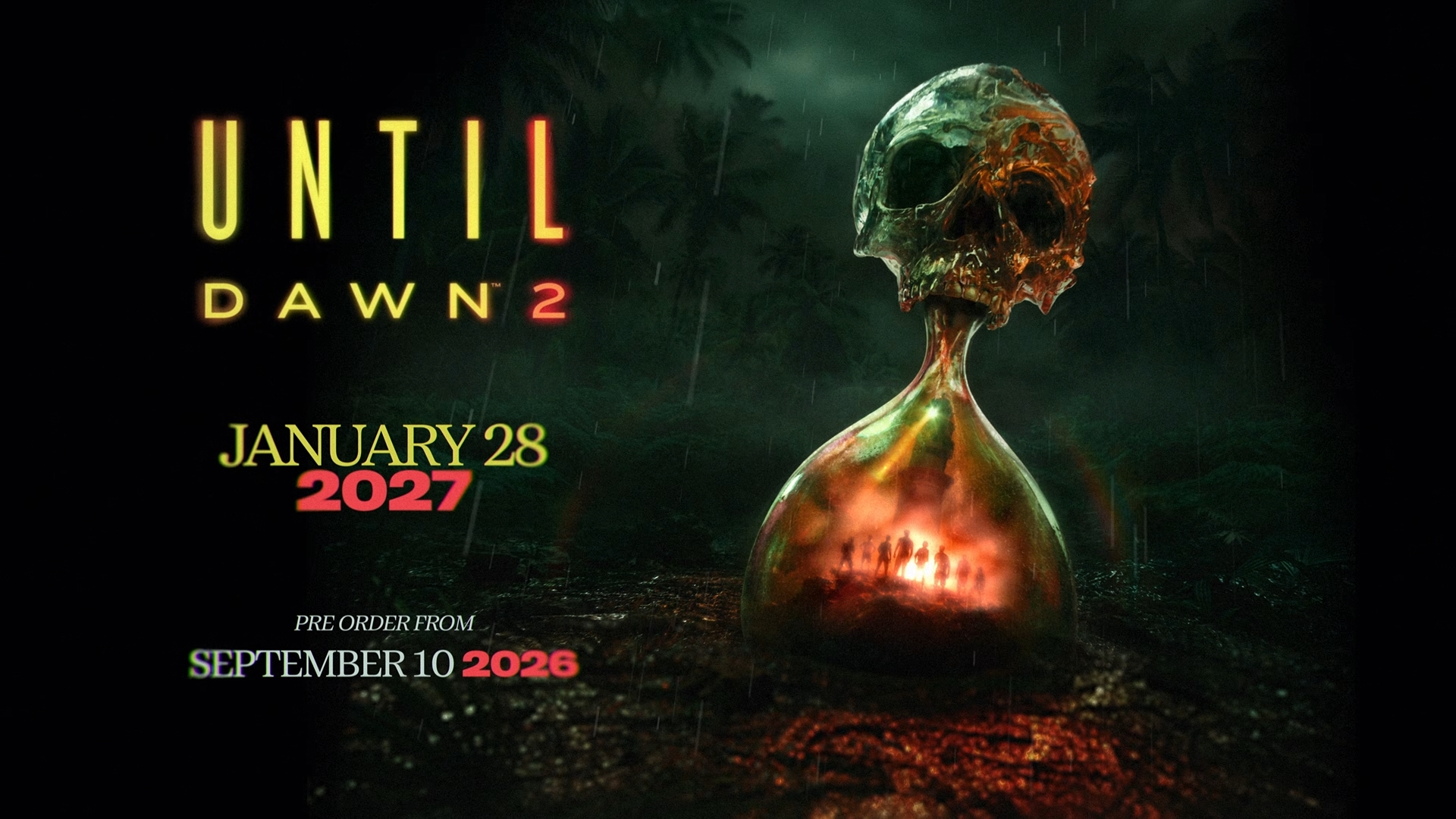「Until Dawn 2」は2027年1月28日発売。超常現象を追うインフルエンサーたちが，無人の孤島からの脱出を目指す