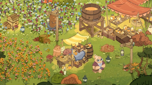 画像ギャラリー No.002のサムネイル画像 / クマ一家のはちみつ農園を手伝う放置系ゲーム「Bottled By Bears」，11月11日にSteamで発売。ハチパックを開けてハチを集めよう