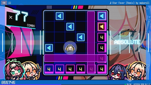 画像ギャラリー No.002のサムネイル画像 / リズム弾幕アクションゲーム「アステリカ:ファントムローズ・リフレイン」の発売日が9月3日に決定