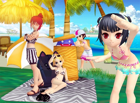 画像ギャラリー No.002のサムネイル画像 / 「パンヤ」新作水着の第2弾が登場，今度は髪型変更アイテム付き