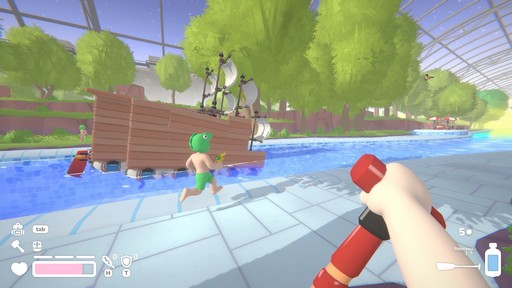 画像ギャラリー No.003のサムネイル画像 / 宇宙ウォーターパークをイカダで下る協力FPS「Lazy River」試遊レポート。水鉄砲や浮棒でゾンビを倒し，“流れる拠点”を守りながらプールからの脱出を目指せ