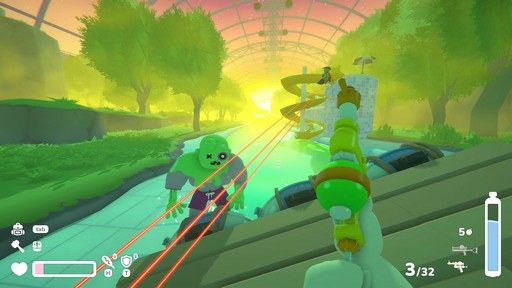 画像ギャラリー No.009のサムネイル画像 / 宇宙ウォーターパークをイカダで下る協力FPS「Lazy River」試遊レポート。水鉄砲や浮棒でゾンビを倒し，“流れる拠点”を守りながらプールからの脱出を目指せ