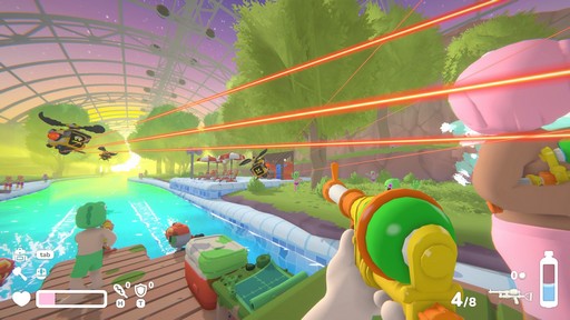画像ギャラリー No.012のサムネイル画像 / 宇宙ウォーターパークをイカダで下る協力FPS「Lazy River」試遊レポート。水鉄砲や浮棒でゾンビを倒し，“流れる拠点”を守りながらプールからの脱出を目指せ