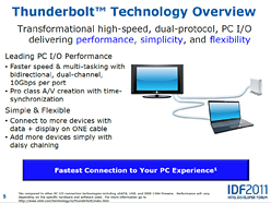 画像ギャラリー No.003のサムネイル画像 / Intel,高速インタフェース「Thunderbolt」の概要を公開し,「Ivy Bridge」世代で標準搭載へ。“ノートPC用外付けGPU”の登場も予告