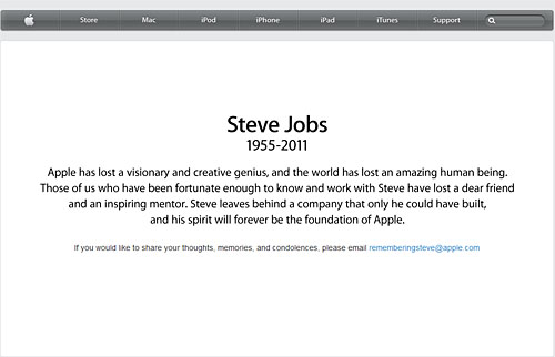 画像集#002のサムネイル/Apple共同創業者にして前CEOのスティーブ・ジョブズ氏が死去