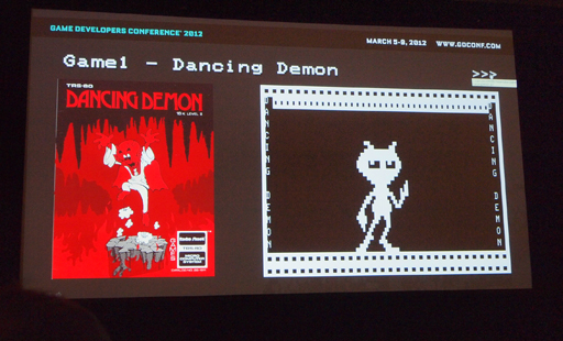 ꡼ No.004Υͥ / GDC 2012ˤ줿फ鿷ʥǥޤ롣TRS-80פΥȥҲ𤹤륻å˻äƤߤ