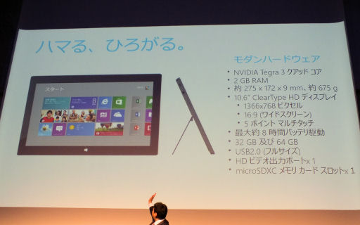 画像ギャラリー No.005のサムネイル画像 / Microsoft純正タブレット「Surface RT」が日本で3月15日に発売。4万9800円から