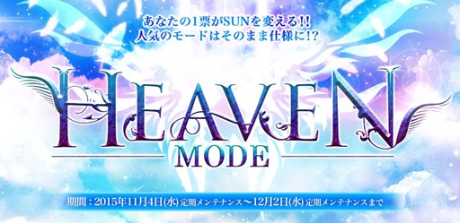 画像ギャラリー No.001のサムネイル画像 / 「SUN」ドロップ確率や製作確率があがる「HEAVEN MODE」を期間限定で開催