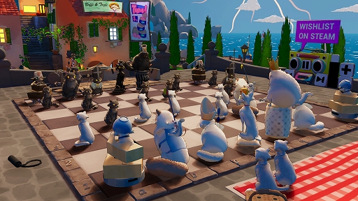 画像ギャラリー No.006のサムネイル画像 / かわいいモフモフネコたちを駒としたチェスゲーム「Cat Chess」,配信開始。相手のターンを待つ間にネコと遊べる