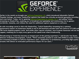 ShadowPlayפTwitchƵǽɲäGeForce Experience 1.8.1פ󶡳