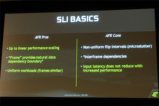 ꡼ No.009 | GDC 2015NVIDIAޥGPUΥդкޤǸʤäAFRפ̩餫