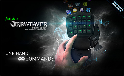 画像ギャラリー No.002のサムネイル画像 / Razer，左手用キーパッド「Orbweaver」のCherry茶軸採用モデル「Stealth Edition」を直販限定で発売