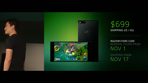 画像集 No.014のサムネイル画像 / Razerが同社初のAndroidスマートフォン「Razer Phone」を発表。リフレッシュレート120Hz対応のIGZO液晶パネルを採用