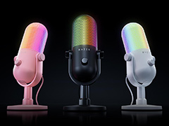 配信者向けUSBマイク「Razer Seiren V3 Chroma 32-Bit DSP」登場。ハイエンドマイクの音声処理機能を2万円台で実現