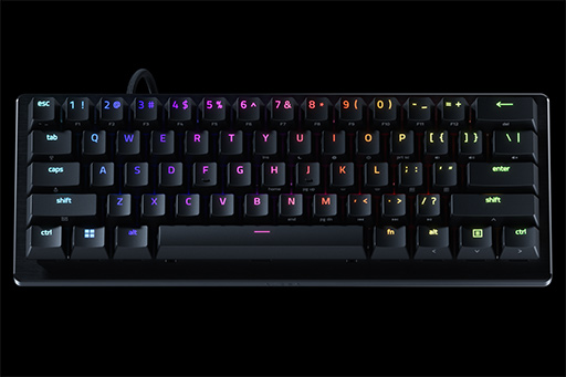 画像ギャラリー No.003のサムネイル画像 / 60%サイズでもラピトリ,SOCD,8Kポーリングレート対応の小型キーボード「Huntsman V3 Pro Mini 8KHz」がRazerから