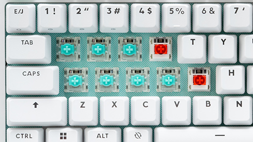 画像ギャラリー No.021のサムネイル画像 / ロジクールのゲーミング10キーレス「G512 X 75」は,トレンドを押さえつつメカニカルもアナログもOKな面白いキーボード