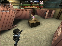 サドンアタック」，Kill/Death数に応じて頭の大きさが変化して