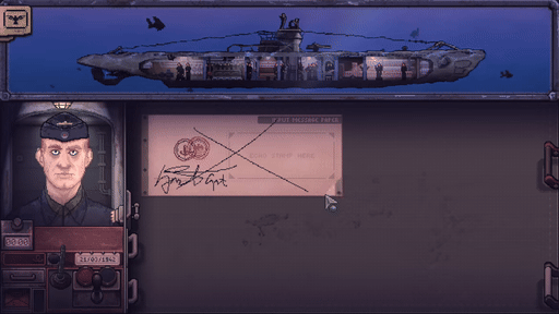 画像ギャラリー No.008のサムネイル画像 / 潜水艦で暗号を解読し,軍事通信を検閲しながら,体制が許容する“真実”を選別していく。「Papers, Please」に着想を得たスリラーADV「偽りの残響」,最新トレイラーを公開