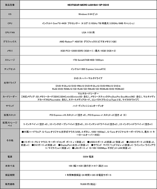 画像ギャラリー No.002のサムネイル画像 / G-Tune，PC版「ドラクエX」推奨PCを発売。HD 8730搭載で約8万円から