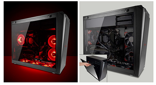 画像ギャラリー No.004のサムネイル画像 / G-Tune,主力デスクトップPC「NEXTGEAR」の筐体を刷新。NEXTGEAR-MICROと同じ底面吸気設計とフロントHDMI装備がポイントに